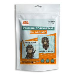 ФРЕЯ CMF-PNBM-010 Набор для раскрашивания по номерам (на магните) 9 х 9 см Ёжик в тумане. Зовите на чай