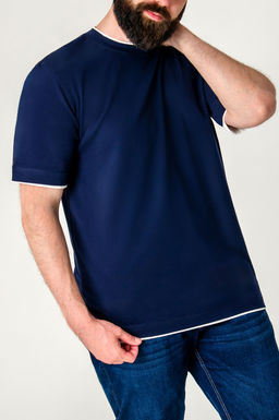 Арт. 67128/3 Футболка мужская 48-56 Цвет:темно-синий