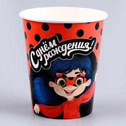 Посуда одноразовая бумажная «С днём рождения!», 6 тарелок, 6 стаканов