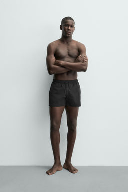 SHORT STRUCTURED SWIMMING TRUNKS - Zara фото 11