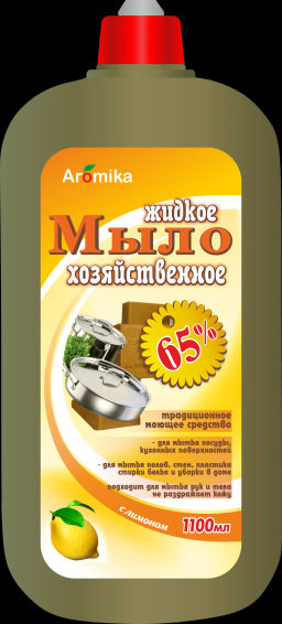 АРОМИКА "ХОЗЯЙСТВЕННОЕ" ж/м 65% "Лимон" (ФлипТоп-1100мл).12