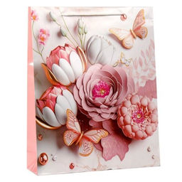 Цена за 12 шт. Пакет подарочный 32x40x10см / 467L /уп 12/840/ микс - Галеонтрейд фото 3