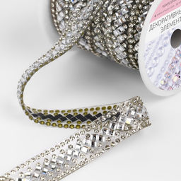 Стразы термоклеевые «Ромбы», 13 мм, 4.5±0.5 м, цвет серебряный