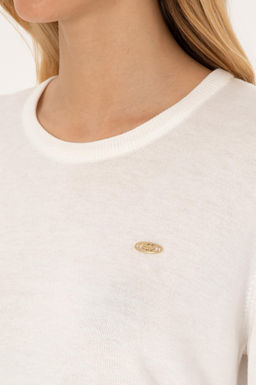 Kad_n Ekru Bisiklet Yaka Basic Kazak - U.s. polo assn фото 7