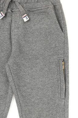 Меланжовые спортивные штаны для мальчика антрацитового цвета Неожиданная скидка в корзине - U.s. polo assn фото 5