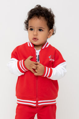 Бомбер Crockid КР 302720 красный хлопок с полиэстером фото 2