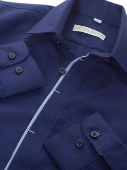 Сорочка приталенного силуэта для мальчика NB8ld1111010PR темно-синий