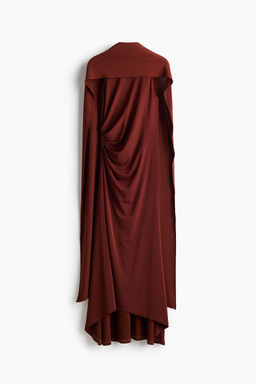 Vestido drapeado con detalle efecto pa?uelo