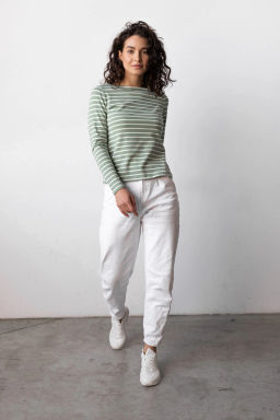 Лонгслив ДЖ 375п-6 Зеленый / экрю - T.C.T фото 3