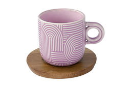 Набор чашек Радуга, сиреневая, зелёная, розовая, жёлтая, 0,11 л, 4 шт - Easy life фото 6