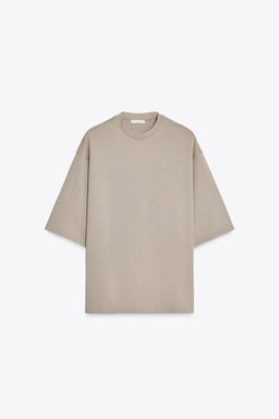 WASHED EFFECT INTERLOCK T-SHIRT - Zara фото 11