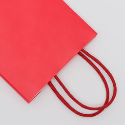 Цена за 3 шт. Пакет крафт коралловый, круглая ручка, 15×12×6 см, 120 г