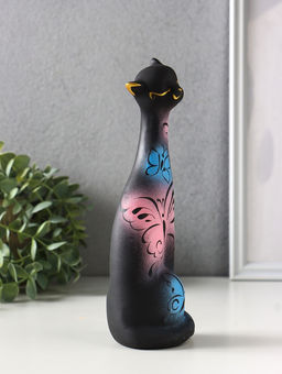 Фигура "Кошка Итальянка" бабочки, 21 см, чёрный