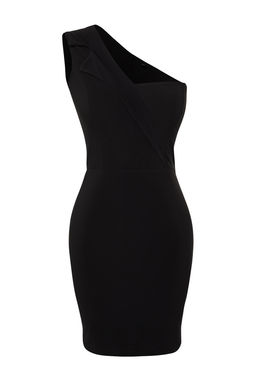 Siyah Yaka Detayl? Orme K?sa S?k Abiye Elbise TPRSS24EL00216 - Trendyolmilla фото 7