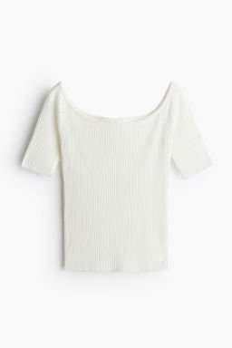 Top off-the-shoulder en punto de canale - H&m фото 6