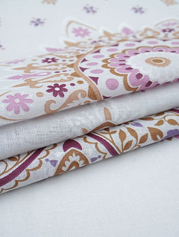 Ситец Восточные узоры (Гол.платок 0.95м*0.95м), ш.0.95м, хл-100%, 99гр/м.кв, раппорт 100см - Купава фото 5