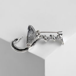 Брошь Змея в геральдике знак, цвет чернёное серебро - Queen fair фото 3