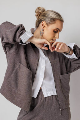 Жакет женский 4473/02/Коричневый