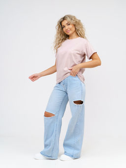 Футболка Хлопок 95%, лайкра 5% Классика аква - Ивассорти фото 25