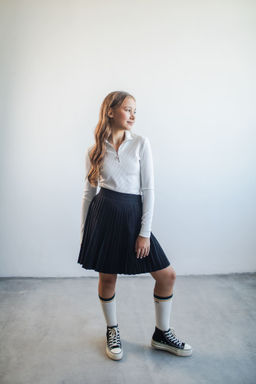 Юбка плиссе Черная 7+ - Bungly фото 6