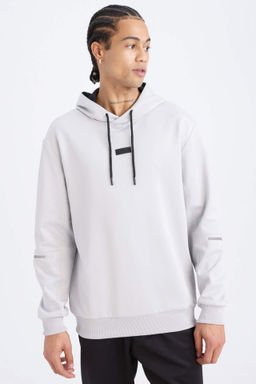 DeFactoFit Standart Fit Kapusonlu Basic Duz Sporcu Sweatshirt фото 4