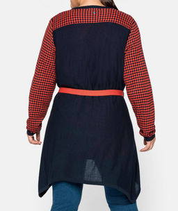 Кардиган, темно-синий - Sheego фото 4