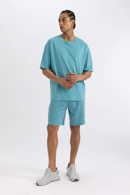 DeFactoFit Slim Fit Dar Kesim Cepli Bask?l? Sporcu Sort  фото 6