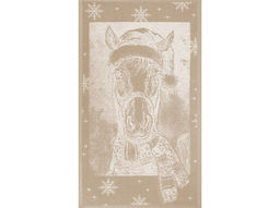 Полотенце махровое 6с104.511ж2 Лошадь новогодняя(лен3) 67х40см