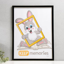 Фоторамка для фото 30×40 см Keep memories «Акварель», пластик, чёрный, (стекло)