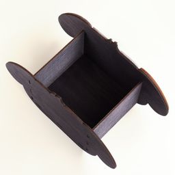 Кашпо деревянное Пёсик 20,5х10,5х12,5 см белый/оранжевый - Дарим красиво фото 4