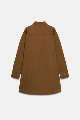 ZW COLLECTION POPLIN SHIRT DRESS - Zara фото 7