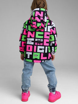 12222705 Куртка текстильная с полиуретановым покрытием для девочек (ветровка), разноцветный - Playtoday фото 2