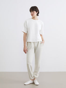 Beli Lastikli Kad?n Jogger Pijama Alt?