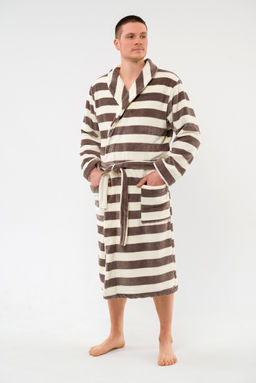 Халат мужской из ультрасофта Артур полосы - Амадэль фото 3