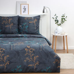Постельное бельё Экономь и Я 1,5 сп Веточки, 147х215см, 150х215см, 70х70см-2 шт, полисатин, 80г/м