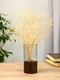 Ваза «Лесли», размытость, 20×10 см, стекло, прозрачная