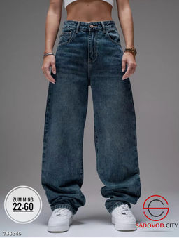 Женские широкие джинсы