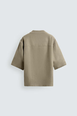 CAMISA RELAXED FIT VISCOSA - C??AMO / Vis?n - Zara фото 8