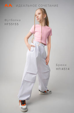 Укороченная футболка в рубчик для девочки Happyfox фото 22