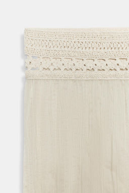 PANTAL?N COMBINADO CROCHET / Crudo / Vigor? - Zara фото 6