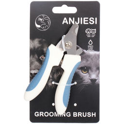 Когтерез для животных "ЛАПУСИКИ", коллекция БРО, прорезиненная ручка, цвет белый/голубой, 4.5*12.5см (блистер)