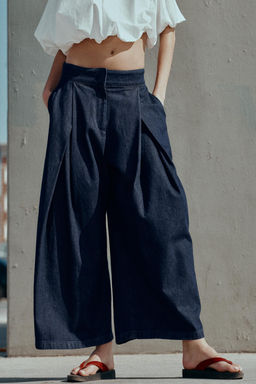 JEANS Z1975 CULOTTE TIRO ALTO PINZAS / Azul - Zara фото 3