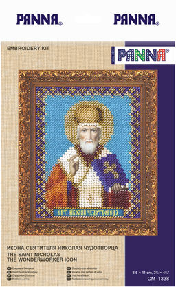 Набор для вышивания PANNA CM-1338 Икона Святителя Николая Чудотворца 8.5 х 11 см
