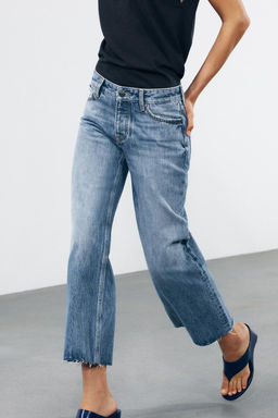 ZW COLLECTION LOW-RISE CROPPED FLARE JEANS - Zara фото 11