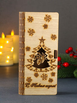 Цена за 2 шт. Купюрница подарочная Новый год с шишками, конверт для денег, 18?2.4?8 см