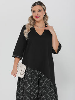 Платье 0345-1с черный матовый