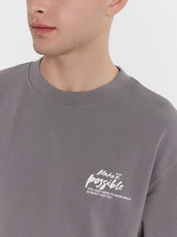 Футболка мужская в сером оттенке с печатью глина +печать 111846 - Mark formelle фото 6