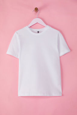 K?rm?z? Unisex %100 Pamuk Basic K?sa Kol Orme T-Shirt TKDSS25TS00006 - Trendyolmilla фото 3