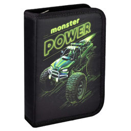 Пенал школьный Феникс+, арт.65669/ 24 МОНСТР-ТРАК (без наполнения, 13.3x20x3.5 см, полиэстер, молния