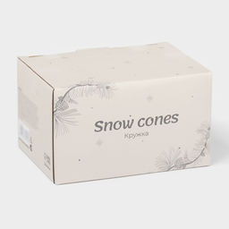 Кружка новогодняя Доляна Snow cones, 370 мл, 14.5?10.8?7.2 см, керамика, белая